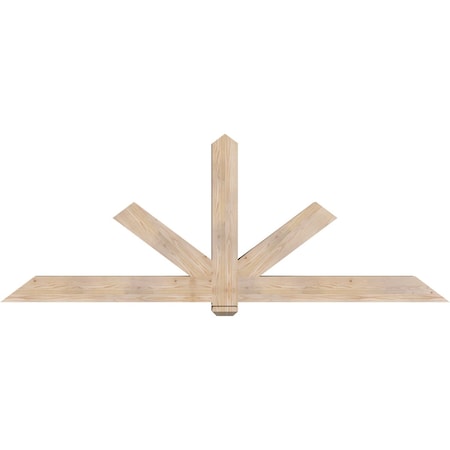 Ekena Millwork Kennewick Smooth Timber Gable Bracket, Douglas Fir, 96"W x 36"H x 5 1/2"D x 5 1/2"F, 9/12 Pitch GBW096X36X0606KEN00SDF